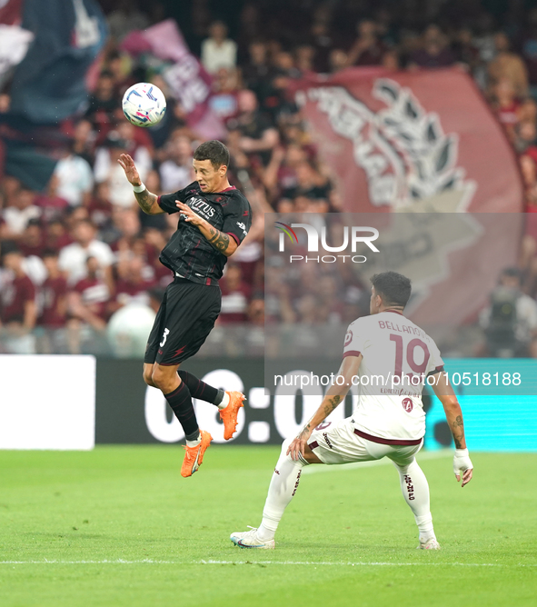 Domagoj Bradaric of Us Salernitana 1919 during the Serie A TIM match between US Salernitana and Torino FC in Salerno, Italy, on September 18...