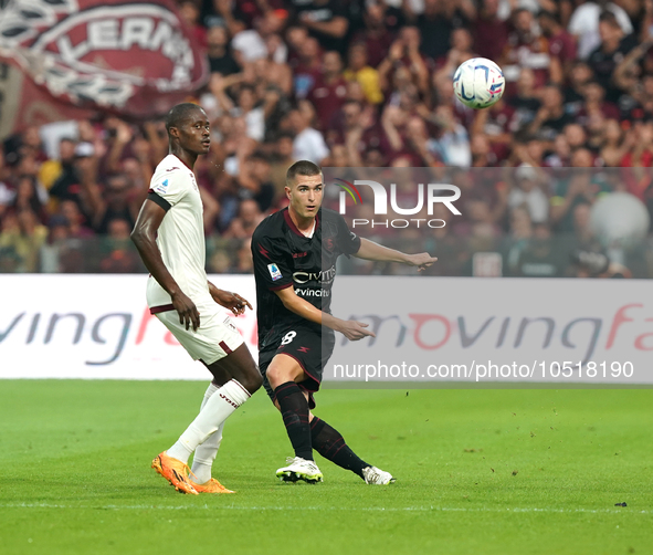 Emil Bohinen of Us Salernitana 1919 during the Serie A TIM match between US Salernitana and Torino FC in Salerno, Italy, on September 18, 20...