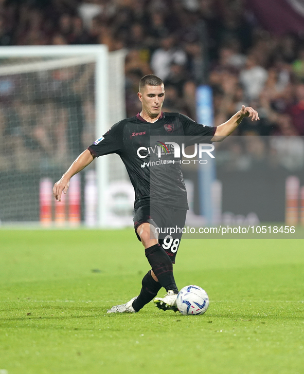 Lorenzo Pirola of Us Salernitana 1919 during the Serie A TIM match between US Salernitana and Torino FC in Salerno, Italy, on September 18,...