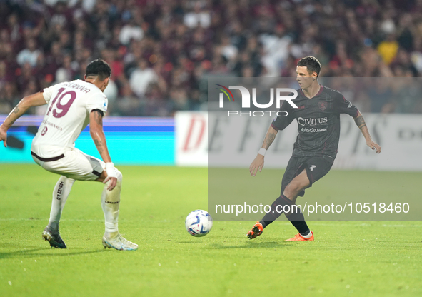 Domagoj Bradaric of Us Salernitana 1919 during the Serie A TIM match between US Salernitana and Torino FC in Salerno, Italy, on September 18...