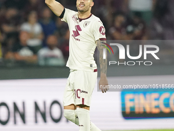 Nemanja Radonjic of Torino Fc celebrate the goal during the Serie A TIM match between US Salernitana and Torino FC in Salerno, Italy, on Sep...