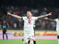 Nemanja Radonjic of Torino Fc celebrate the goal during the Serie A TIM match between US Salernitana and Torino FC in Salerno, Italy, on Sep...