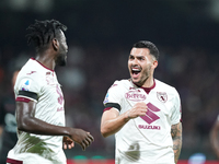 Nemanja Radonjic of Torino Fc celebrate the goal during the Serie A TIM match between US Salernitana and Torino FC in Salerno, Italy, on Sep...