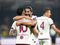 Nemanja Radonjic of Torino Fc celebrate the goal during the Serie A TIM match between US Salernitana and Torino FC in Salerno, Italy, on Sep...