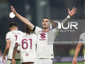 Nemanja Radonjic of Torino Fc celebrate the goal during the Serie A TIM match between US Salernitana and Torino FC in Salerno, Italy, on Sep...