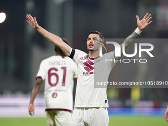 Nemanja Radonjic of Torino Fc celebrate the goal during the Serie A TIM match between US Salernitana and Torino FC in Salerno, Italy, on Sep...