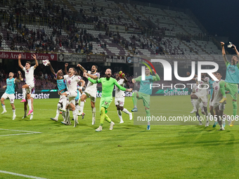 Players of Torino Fc celebrate the win during the Serie A TIM match between US Salernitana and Torino FC in Salerno, Italy, on September 18,...