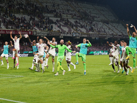 Players of Torino Fc celebrate the win during the Serie A TIM match between US Salernitana and Torino FC in Salerno, Italy, on September 18,...