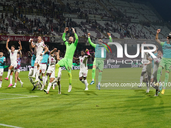 Players of Torino Fc celebrate the win during the Serie A TIM match between US Salernitana and Torino FC in Salerno, Italy, on September 18,...