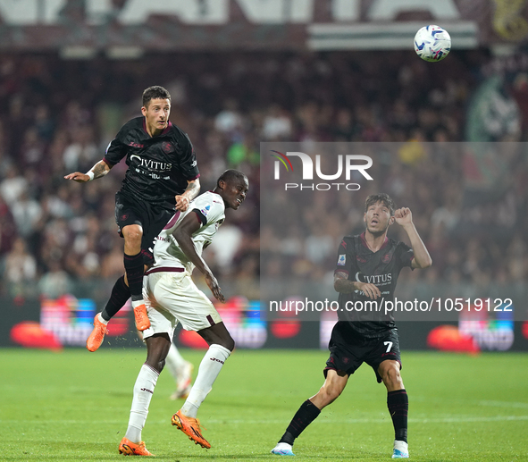 Domagoj Bradaric of Us Salernitana 1919 during the Serie A TIM match between US Salernitana and Torino FC in Salerno, Italy, on September 18...