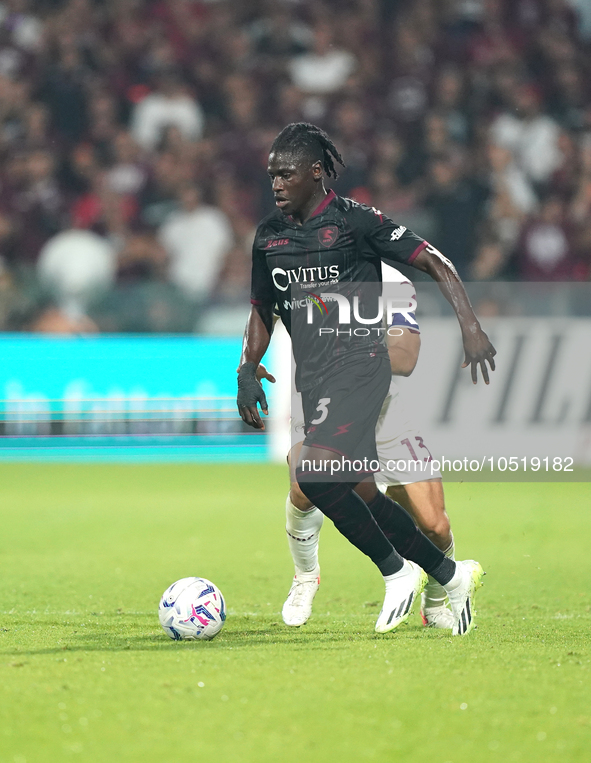 Loum Tchaouna of Us Salernitana 1919 during the Serie A TIM match between US Salernitana and Torino FC in Salerno, Italy, on September 18, 2...