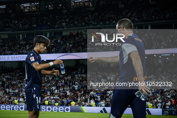 
Joselu of Real Madrid during the LaLiga EA Sports match between Real Madrid  and Real Sociedad at the Estadio Santiago Bernabeu on Septembe...