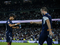 
Joselu of Real Madrid during the LaLiga EA Sports match between Real Madrid  and Real Sociedad at the Estadio Santiago Bernabeu on Septembe...