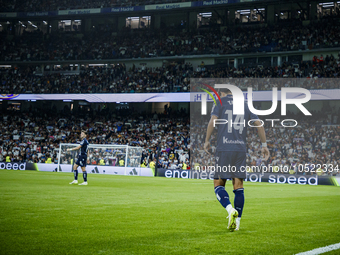 
Takefusa Kubo of Real Sociedad during the LaLiga EA Sports match between Real Madrid  and Real Sociedad at the Estadio Santiago Bernabeu on...