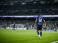 
Takefusa Kubo of Real Sociedad during the LaLiga EA Sports match between Real Madrid  and Real Sociedad at the Estadio Santiago Bernabeu on...