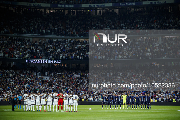 
Players of both teams during the LaLiga EA Sports match between Real Madrid  and Real Sociedad at the Estadio Santiago Bernabeu on Septembe...