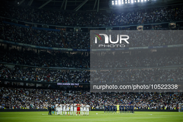 
Players of both teams during the LaLiga EA Sports match between Real Madrid  and Real Sociedad at the Estadio Santiago Bernabeu on Septembe...