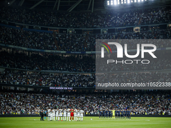 
Players of both teams during the LaLiga EA Sports match between Real Madrid  and Real Sociedad at the Estadio Santiago Bernabeu on Septembe...