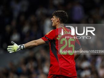 
Kepa Arrizabalaga of Real Madrid during the LaLiga EA Sports match between Real Madrid  and Real Sociedad at the Estadio Santiago Bernabeu...