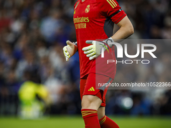 
Kepa Arrizabalaga of Real Madrid during the LaLiga EA Sports match between Real Madrid  and Real Sociedad at the Estadio Santiago Bernabeu...