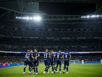 
Ander Barrenetxea of Real Sociedad celebrate a goal during the LaLiga EA Sports match between Real Madrid  and Real Sociedad at the Estadio...