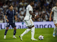 
Takefusa Kubo of Real Sociedad during the LaLiga EA Sports match between Real Madrid  and Real Sociedad at the Estadio Santiago Bernabeu on...