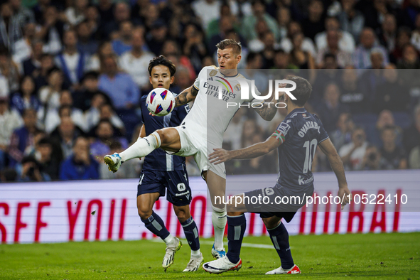 
Toni Kroos of Real Madrid during the LaLiga EA Sports match between Real Madrid  and Real Sociedad at the Estadio Santiago Bernabeu on Sept...