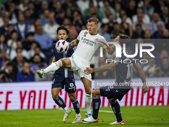 
Toni Kroos of Real Madrid during the LaLiga EA Sports match between Real Madrid  and Real Sociedad at the Estadio Santiago Bernabeu on Sept...