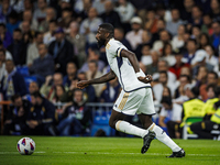 
Antonio Rudiger of Real Madrid during the LaLiga EA Sports match between Real Madrid  and Real Sociedad at the Estadio Santiago Bernabeu on...