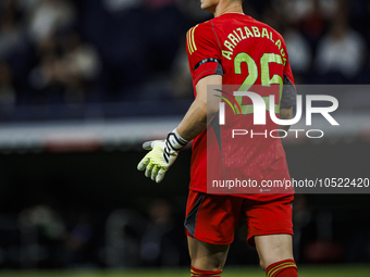 
Kepa Arrizabalaga of Real Madrid during the LaLiga EA Sports match between Real Madrid  and Real Sociedad at the Estadio Santiago Bernabeu...