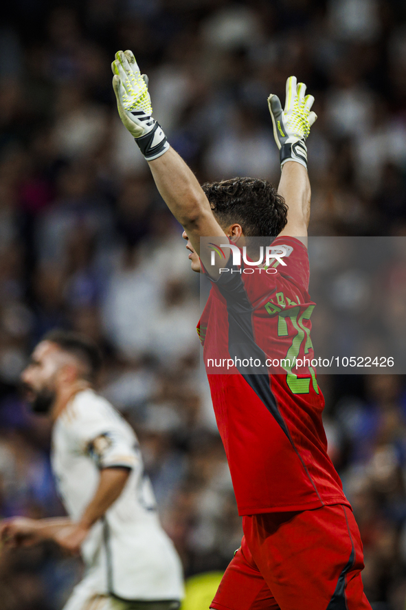 
Kepa Arrizabalaga of Real Madrid during the LaLiga EA Sports match between Real Madrid  and Real Sociedad at the Estadio Santiago Bernabeu...