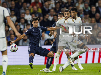 
Jude Bellingham of Real Madrid during the LaLiga EA Sports match between Real Madrid  and Real Sociedad at the Estadio Santiago Bernabeu on...