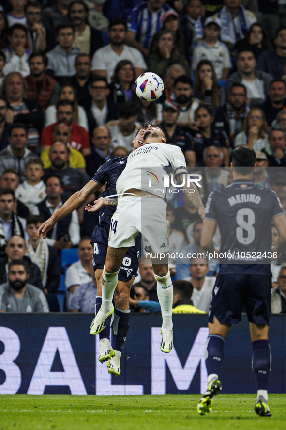 
Joselu of Real Madrid during the LaLiga EA Sports match between Real Madrid  and Real Sociedad at the Estadio Santiago Bernabeu on Septembe...