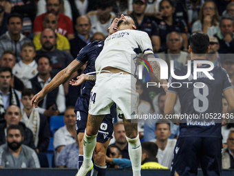 
Joselu of Real Madrid during the LaLiga EA Sports match between Real Madrid  and Real Sociedad at the Estadio Santiago Bernabeu on Septembe...