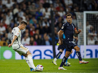 
Toni Kroos of Real Madrid during the LaLiga EA Sports match between Real Madrid  and Real Sociedad at the Estadio Santiago Bernabeu on Sept...