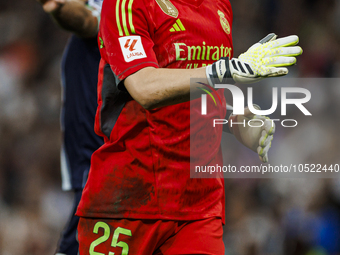 
Kepa Arrizabalaga of Real Madrid during the LaLiga EA Sports match between Real Madrid  and Real Sociedad at the Estadio Santiago Bernabeu...