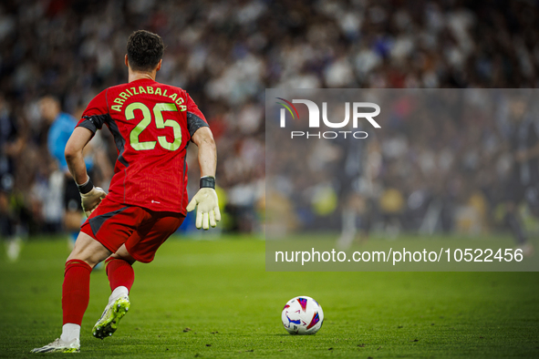 
Kepa Arrizabalaga of Real Madrid during the LaLiga EA Sports match between Real Madrid  and Real Sociedad at the Estadio Santiago Bernabeu...