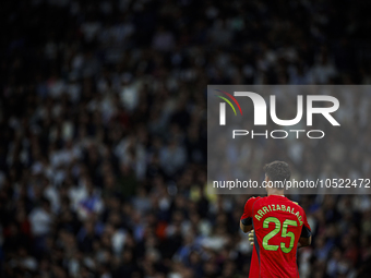 
Kepa Arrizabalaga of Real Madrid during the LaLiga EA Sports match between Real Madrid  and Real Sociedad at the Estadio Santiago Bernabeu...