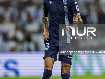 
Brais Mendez of Real Sociedad during the LaLiga EA Sports match between Real Madrid  and Real Sociedad at the Estadio Santiago Bernabeu on...