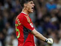 
Kepa Arrizabalaga of Real Madrid during the LaLiga EA Sports match between Real Madrid  and Real Sociedad at the Estadio Santiago Bernabeu...