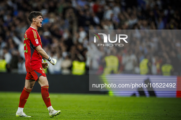 
Kepa Arrizabalaga of Real Madrid during the LaLiga EA Sports match between Real Madrid  and Real Sociedad at the Estadio Santiago Bernabeu...