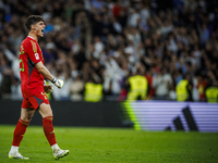 
Kepa Arrizabalaga of Real Madrid during the LaLiga EA Sports match between Real Madrid  and Real Sociedad at the Estadio Santiago Bernabeu...