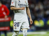 
Fran Garcia of Real Madrid during the LaLiga EA Sports match between Real Madrid  and Real Sociedad at the Estadio Santiago Bernabeu on Sep...