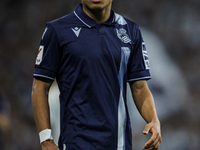 
Takefusa Kubo of Real Sociedad during the LaLiga EA Sports match between Real Madrid  and Real Sociedad at the Estadio Santiago Bernabeu on...