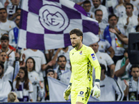 
Alex Remiro of Real Sociedad during the LaLiga EA Sports match between Real Madrid  and Real Sociedad at the Estadio Santiago Bernabeu on S...