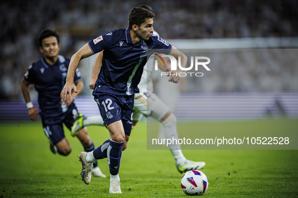 
Arsen Zakharyan of Real Sociedad during the LaLiga EA Sports match between Real Madrid  and Real Sociedad at the Estadio Santiago Bernabeu...