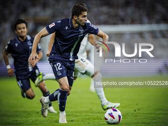 
Arsen Zakharyan of Real Sociedad during the LaLiga EA Sports match between Real Madrid  and Real Sociedad at the Estadio Santiago Bernabeu...