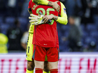 
Alex Remiro of Real Sociedad and Kepa Arrizabalaga of Real Madrid during the LaLiga EA Sports match between Real Madrid  and Real Sociedad...