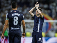 
Ander Barrenetxea of Real Sociedad during the LaLiga EA Sports match between Real Madrid  and Real Sociedad at the Estadio Santiago Bernabe...