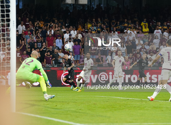 Pasquale Mazzocchi of Us Salernitana 1919 during the Serie A TIM match between US Salernitana and Torino FC in Salerno, Italy, on September...